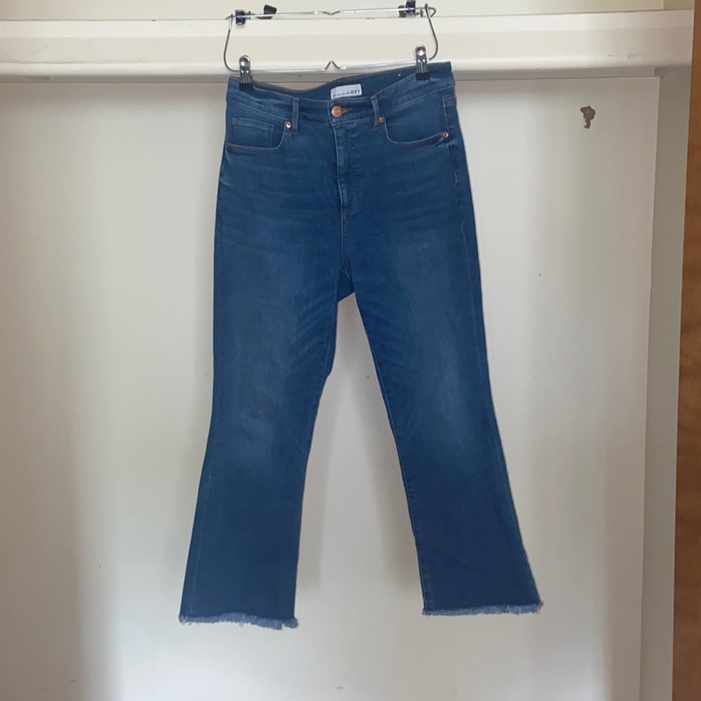 Loft curvy high waist flare crop